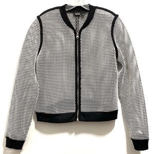 A.N.A Women’s Mesh Perforated Net Bomber Fishnet Jacket